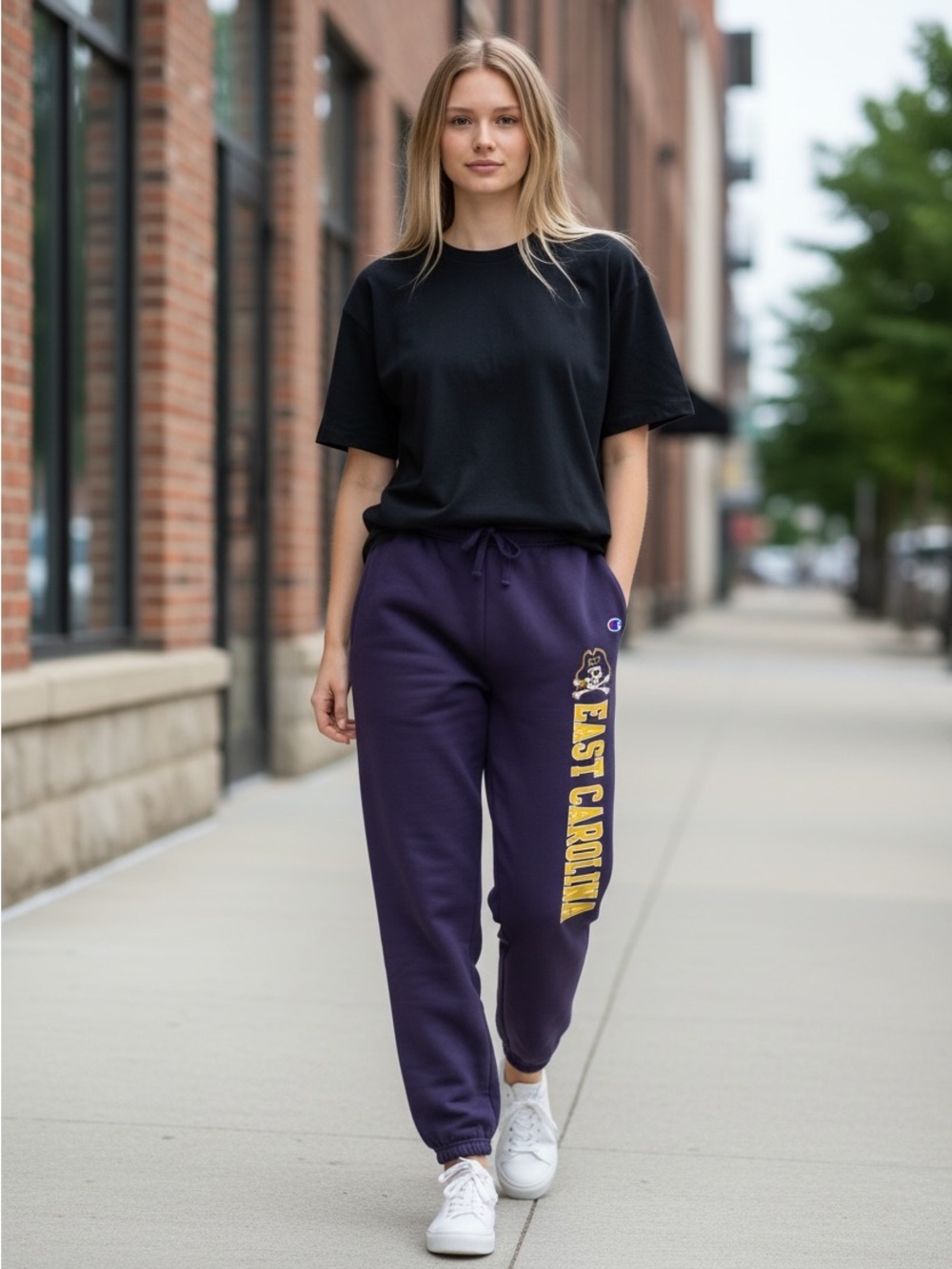 CHAMPION ECU EASTERN CAROLINA UNIVERSITY SWEATPANTS FLEECE JOGGERS SIZE SMALL